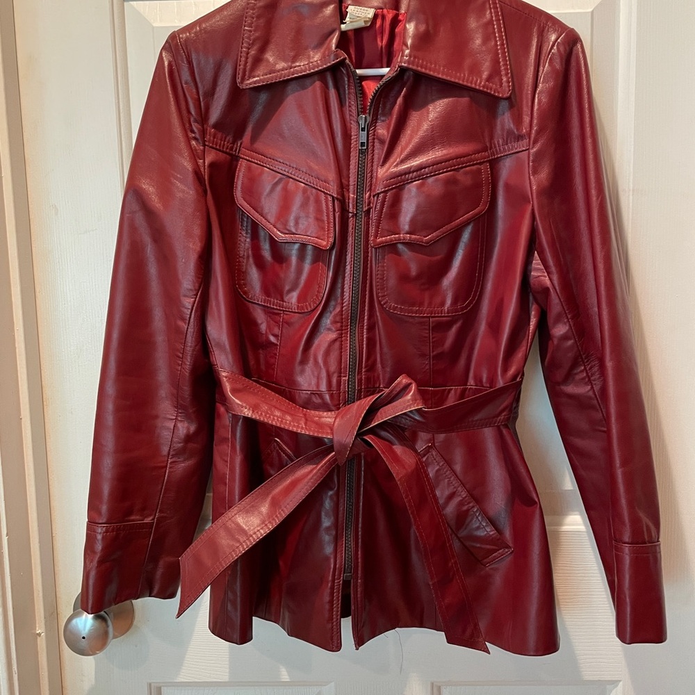 Vintage Women’s Red Leather Jacket